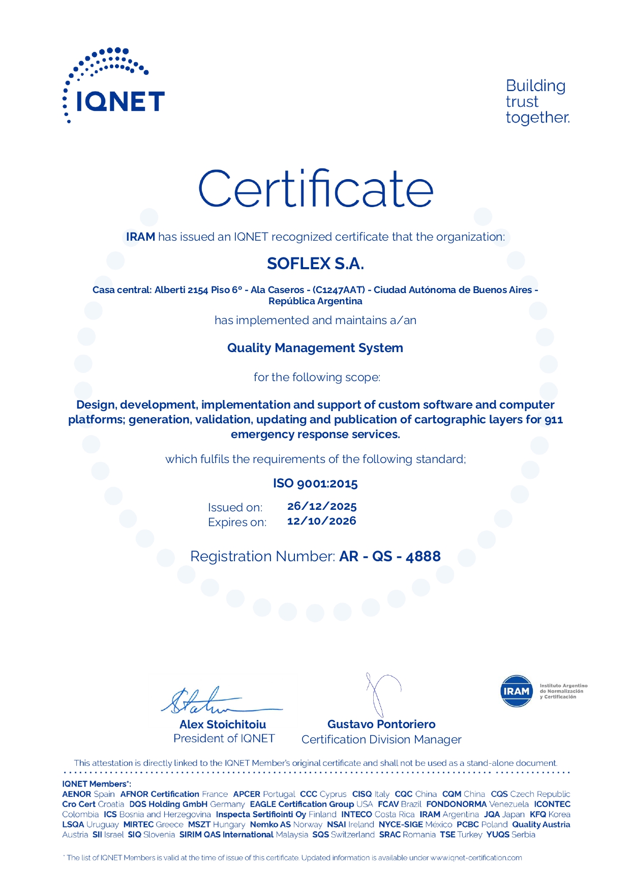 Certificación IRAM-ISO